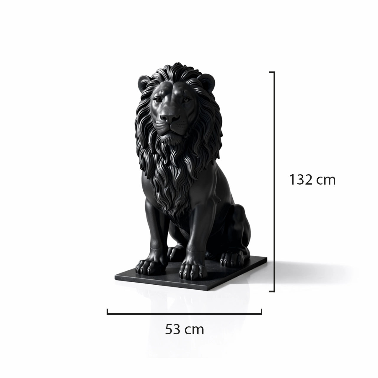 Sculpture Lion de l’Atlas Assis – Intérieur & Extérieur